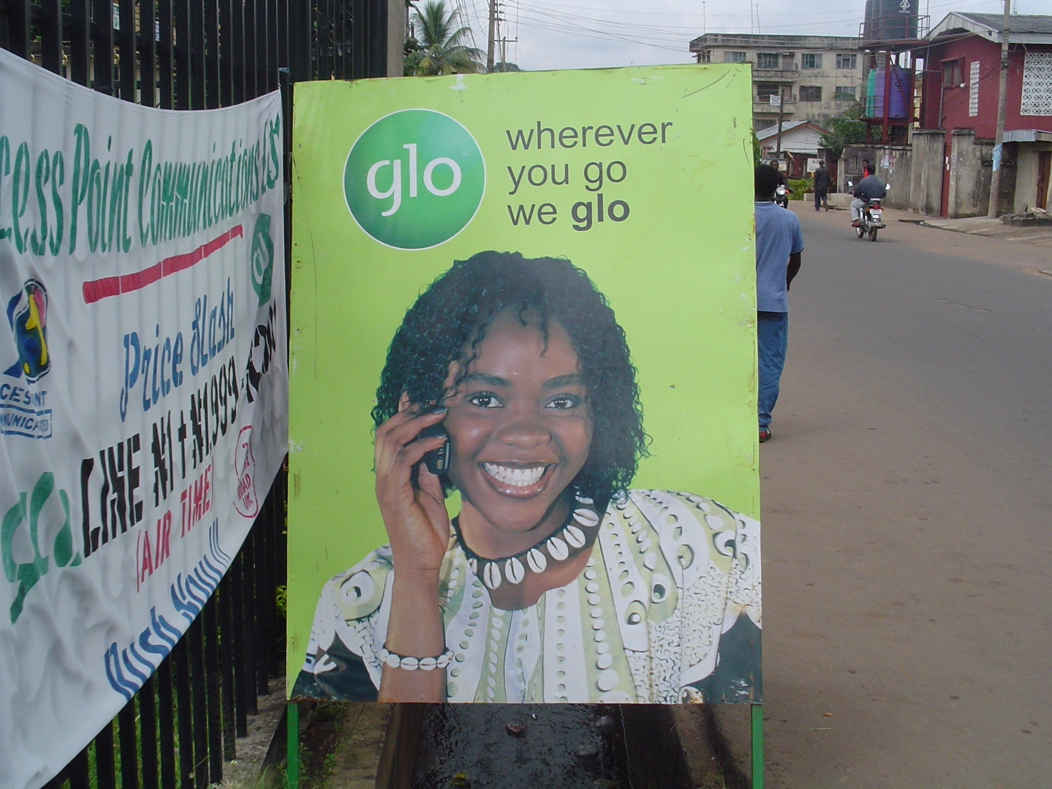 Cell phone company ad in Nigeria