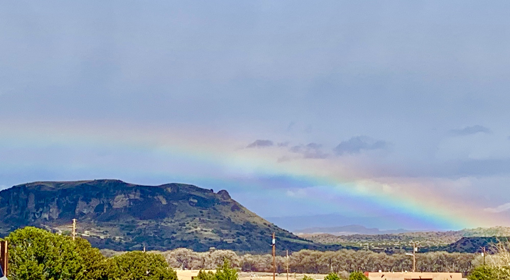 Rainbow over Tunyo Sacred Landform of San Ildefonso Pueblo